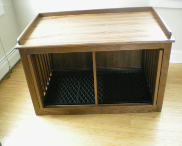 Double Dog Crate with Open Doors