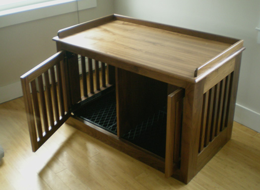 Double Dog Crate with Pocket Doors