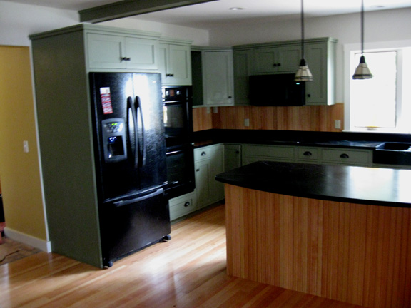 Custom Kitchen Inset Doors Drawers Soapstone Counter Top