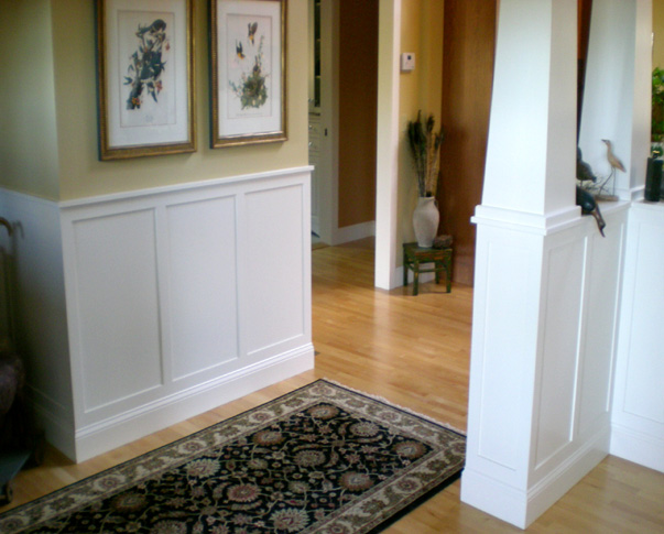 Treehouse Woodworking Eaised Panel Wainscoting Columns